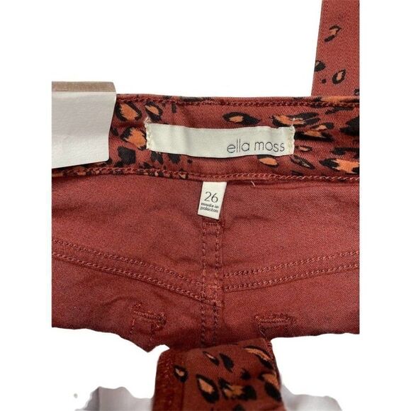 Ella‎ Moss Skinny Ankle Jeans Juniors' 26 Cheetah Animal-Print Stretch NEW - Picture 11 of 13